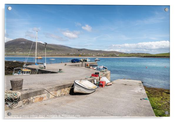Cloughmore pier and Slipway, Achill island, Co Mayo, Ireland Acrylic by Dave Collins