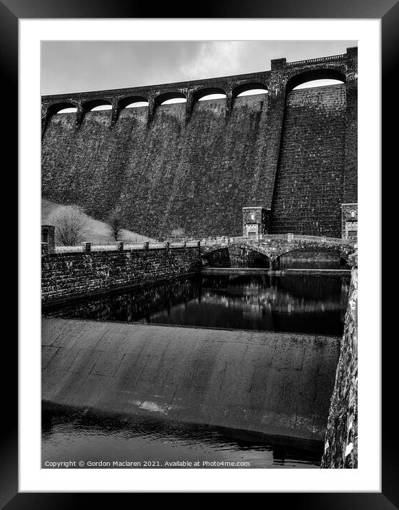 Claerwen Dam, Elan Valley Framed Mounted Print by Gordon Maclaren