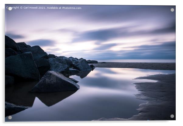 Norfolk Beach Atmosphere Acrylic by Carl Howell