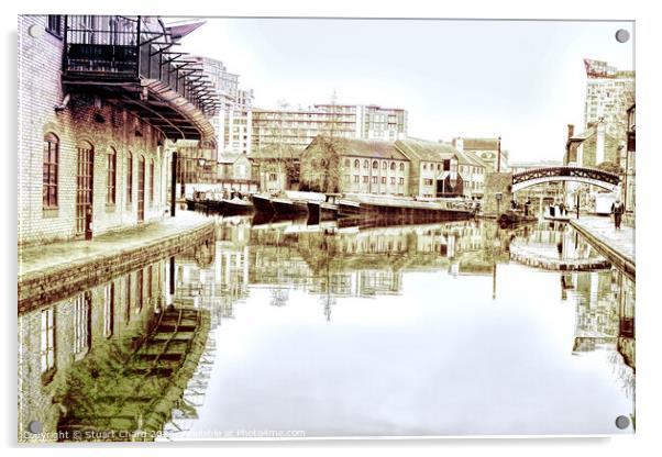 Birmingham Canal Acrylic by Travel and Pixels 