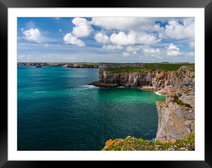 Stackpole Head Framed Mounted Print by Wendy Williams CPAGB