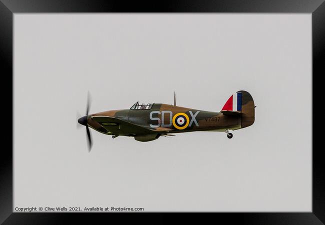 Hawker Hurricane Mk.1  Framed Print by Clive Wells