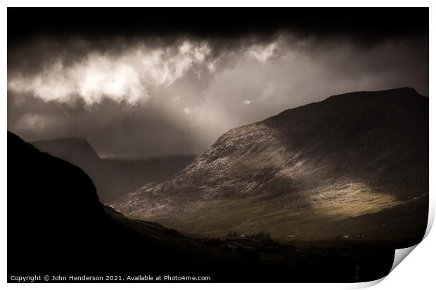 Snowdonia landscape  Print by John Henderson