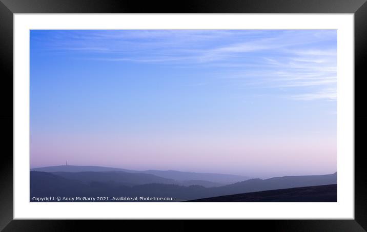 Peak District Sunset Framed Mounted Print by Andy McGarry