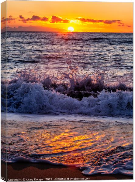 Dalmore Beach Sunset Canvas Print by Craig Doogan
