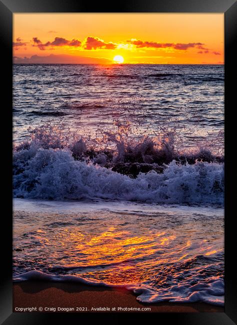 Dalmore Beach Sunset Framed Print by Craig Doogan