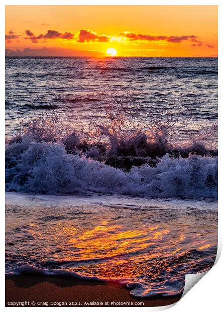 Dalmore Beach Sunset Print by Craig Doogan