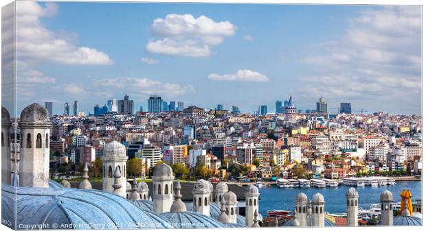Istanbul Skyline Canvas Print by Andy McGarry