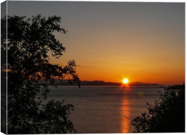 Applecross Sunset Canvas Print by Wendy Williams CPAGB