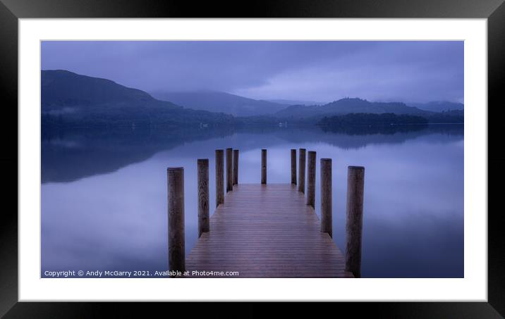 Derwent Water pre Dawn Framed Mounted Print by Andy McGarry