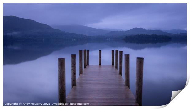 Derwent Water pre Dawn Print by Andy McGarry