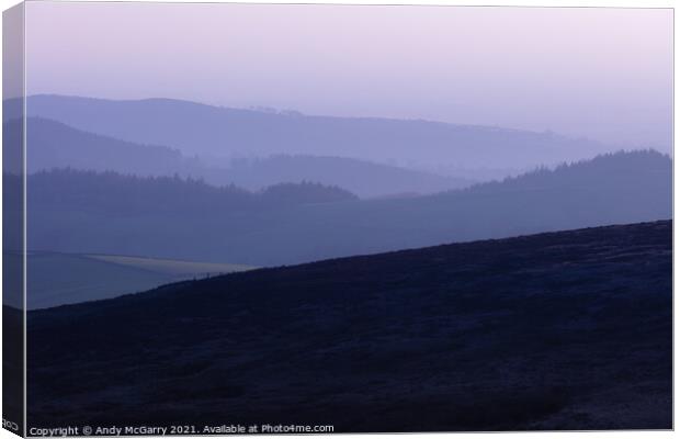 Peak District at Dusk Canvas Print by Andy McGarry