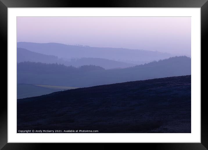 Peak District at Dusk Framed Mounted Print by Andy McGarry
