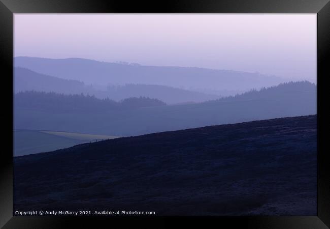 Peak District at Dusk Framed Print by Andy McGarry
