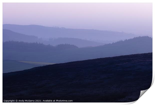 Peak District at Dusk Print by Andy McGarry
