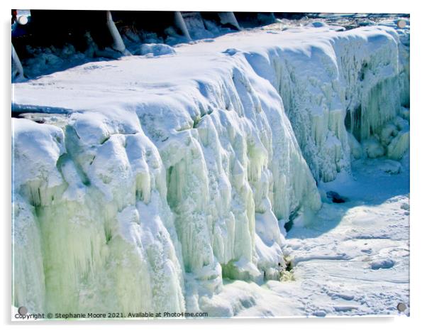 Frozen Rideau Falls Acrylic by Stephanie Moore