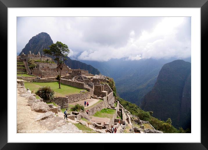 Machu Picchu Framed Mounted Print by Simon Peake