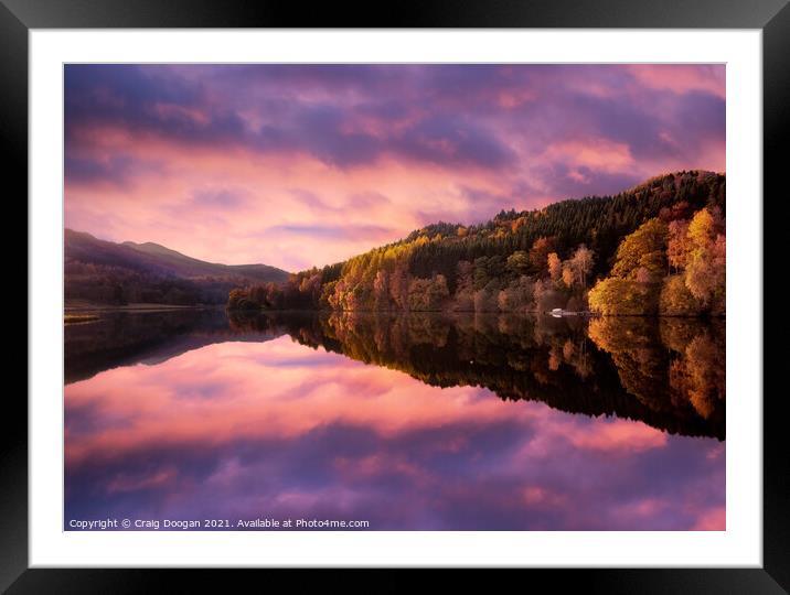 Loch Tummel Sunset Framed Mounted Print by Craig Doogan