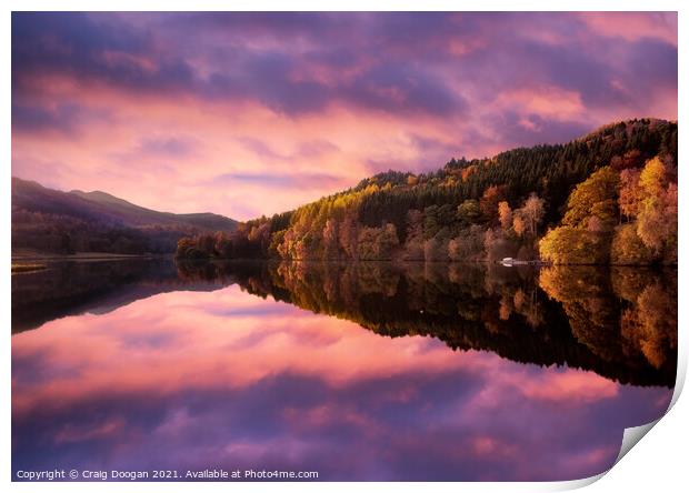 Loch Tummel Sunset Print by Craig Doogan