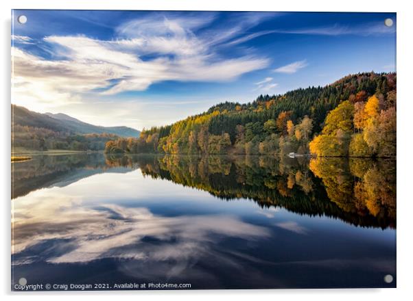 Loch Tummel Reflections Acrylic by Craig Doogan