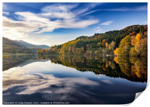 Loch Tummel Reflections Print by Craig Doogan