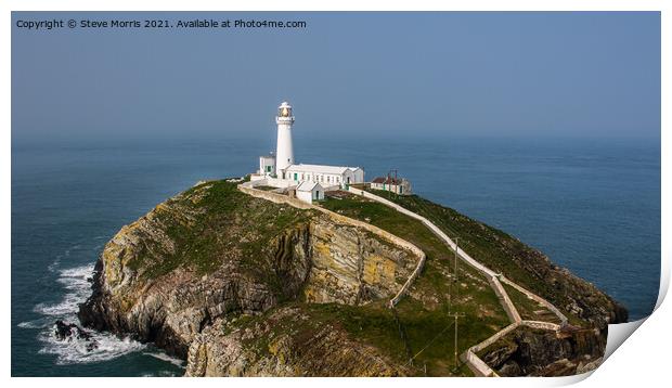 South Stack Lighthouse Print by Steve Morris