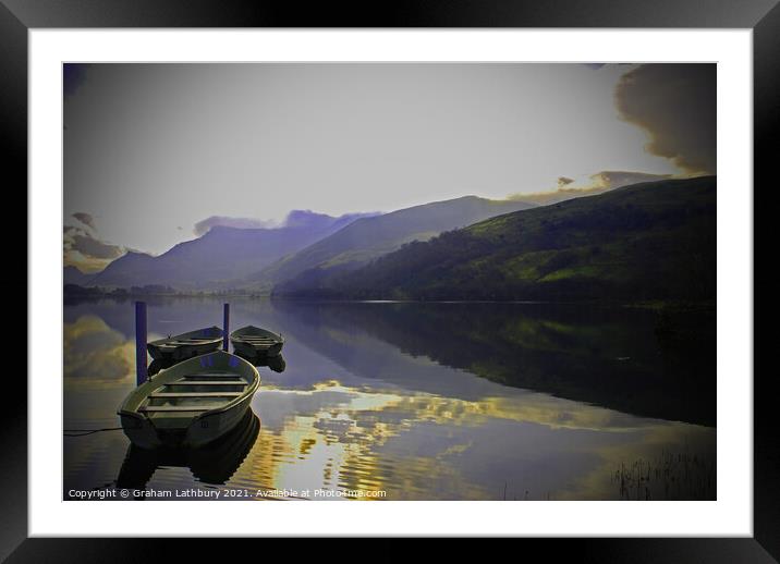 Lake Nantlle, Snowdonia Framed Mounted Print by Graham Lathbury