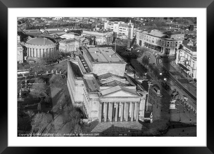 St George's Hall Liverpool from 450 feet in the ai Framed Mounted Print by Phil Longfoot