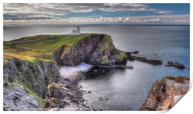 Stoer Head Lighthouse Near Lochinver North West Sc Print by OBT imaging