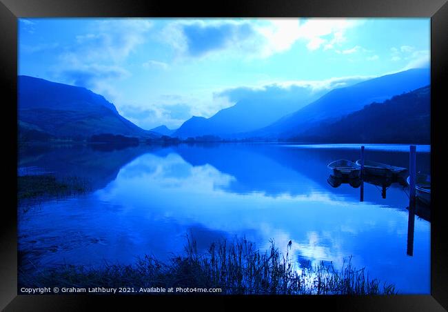 Lake nantlle, Snowdonia Framed Print by Graham Lathbury