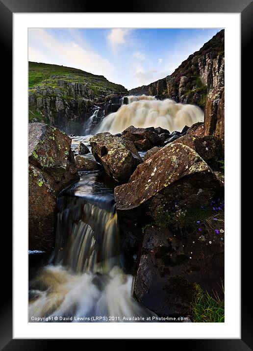 Cauldron Snout Waterfall Framed Mounted Print by David Lewins (LRPS)