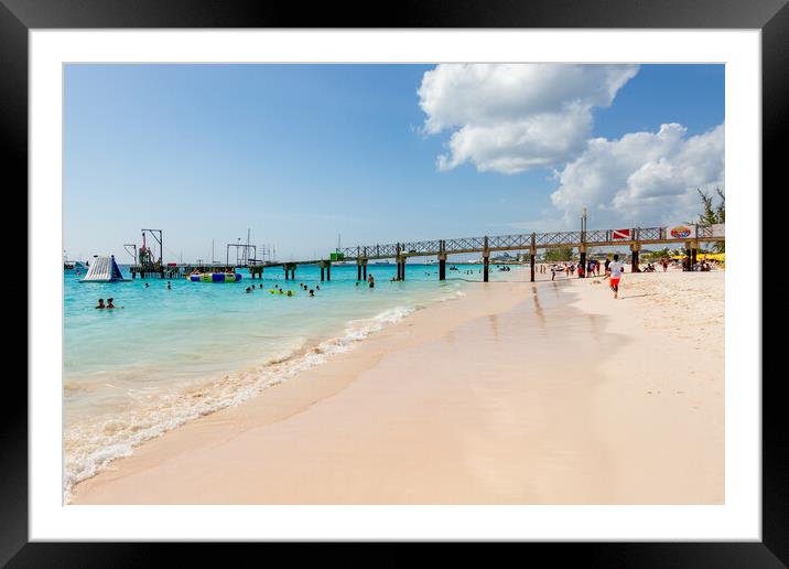 The Boatyard in Barbados Framed Mounted Print by Roger Green
