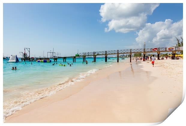 The Boatyard in Barbados Print by Roger Green