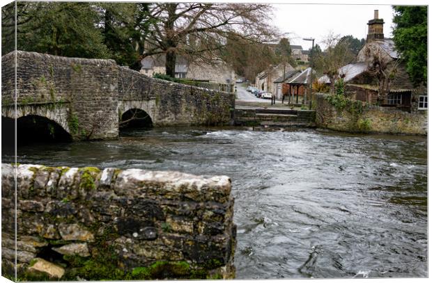 Sheep Wash Bridge, Derbyshire Canvas Print by Chris Yaxley