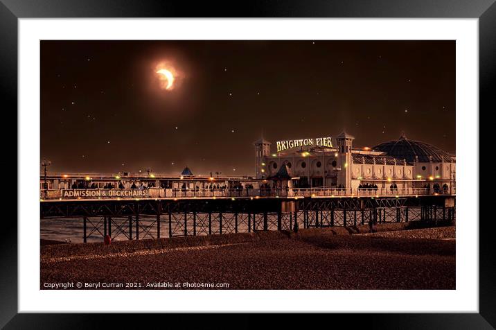 A Magical Night on Brightons Palace Pier Framed Mounted Print by Beryl Curran
