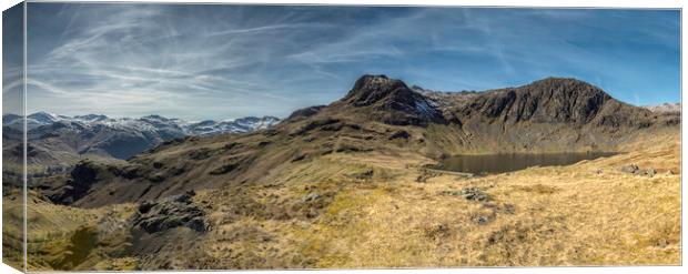 Stickle tarn Panoramic View Canvas Print by James Marsden