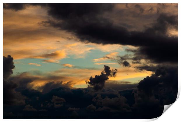 Dramatic sunset sky. Print by Sergey Fedoskin