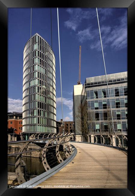 Bristol Feeder Canal Footbridge Framed Print by Rob Hawkins