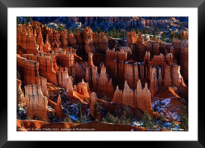 Bryce Canyon Hoodoos Framed Mounted Print by Peter O'Reilly