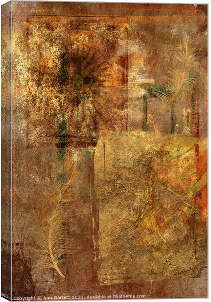 Gold Abstract Canvas Print by Ann Garrett