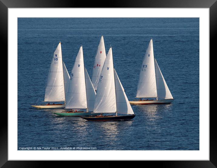 Yacht race  Framed Mounted Print by Nik Taylor