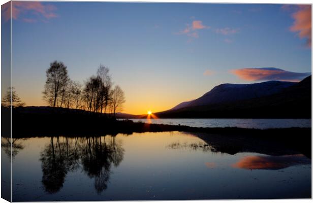 Serene Sunrise Over Loch Tulla Canvas Print by Tommy Dickson