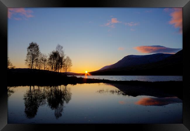 Serene Sunrise Over Loch Tulla Framed Print by Tommy Dickson