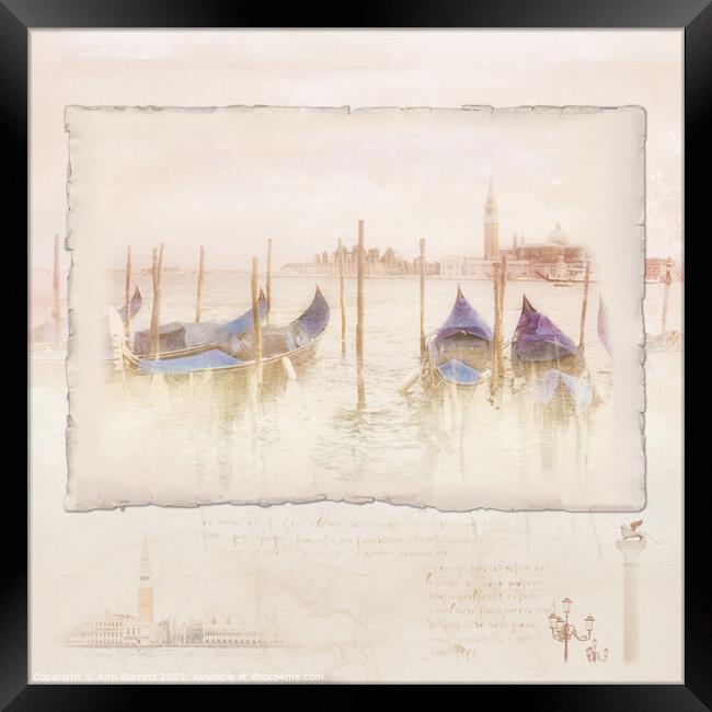 Venice Paperie Framed Print by Ann Garrett