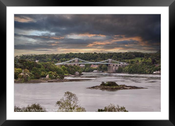'Historic Telford's Bridge Over Serene Anglesey St Framed Mounted Print by Holly Burgess