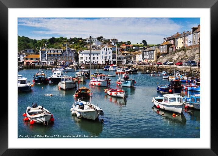Mevagissey Harbour, Cornwall Framed Mounted Print by Brian Pierce
