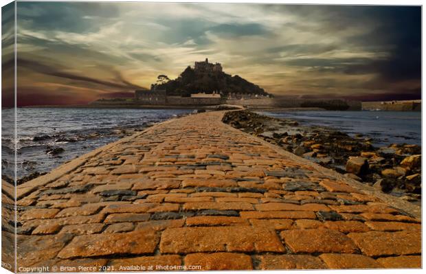 St Michael's Mount and Causeway, Cornwall Canvas Print by Brian Pierce