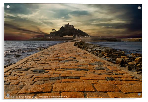 St Michael's Mount and Causeway, Cornwall Acrylic by Brian Pierce