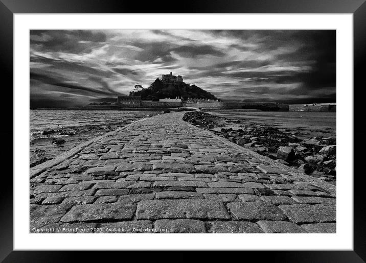 St Michael's Mount and Causeway, Cornwall  Framed Mounted Print by Brian Pierce