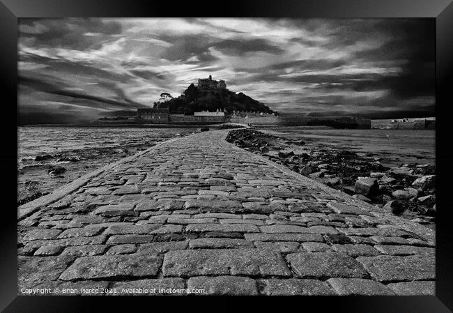 St Michael's Mount and Causeway, Cornwall  Framed Print by Brian Pierce